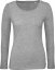 Dámské tričko s dlouhým rukávem - Velikost: 2XL, Barva: light grey