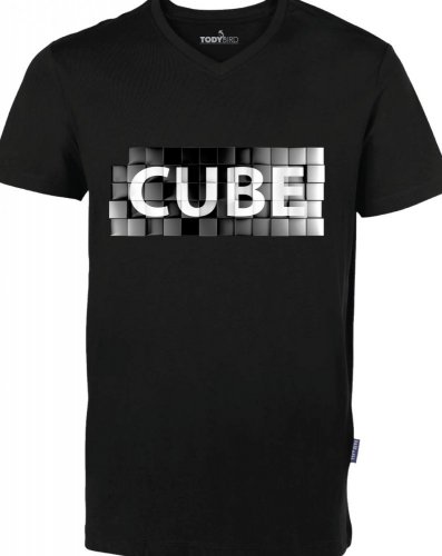 CUBE - Typ výstřihu: výstřih do V, Velikost: S, Barva: black