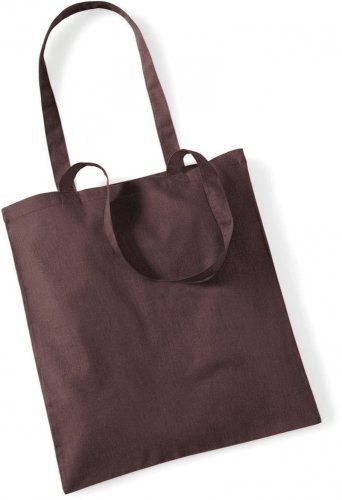 Bavlněná taška bez potisku - více barerných variant - Barva: chocolate