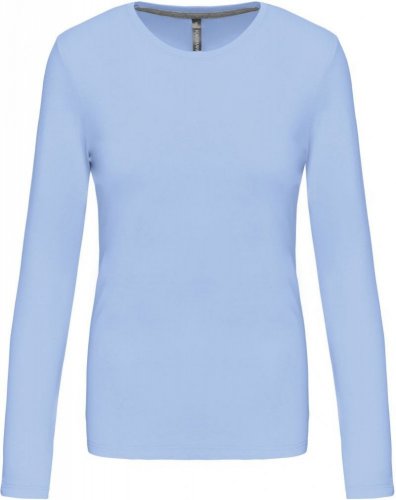 Dámské tričko s dlouhým rukávem - Velikost: 3XL, Barva: sky blue