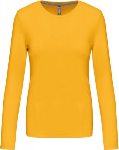Dámské tričko s dlouhým rukávem - Velikost: S, Barva: yellow