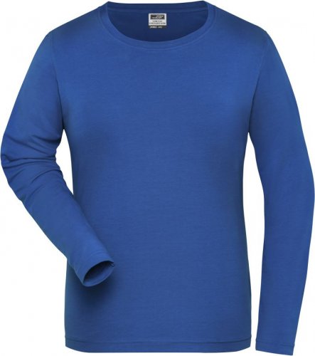 Dámské elast. tričko, dl. rukáv - Velikost: XS, Barva: sky blue
