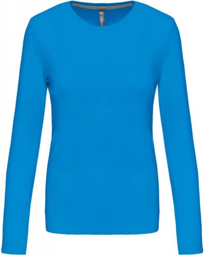 Dámské tričko s dlouhým rukávem - Velikost: 2XL, Barva: sky blue