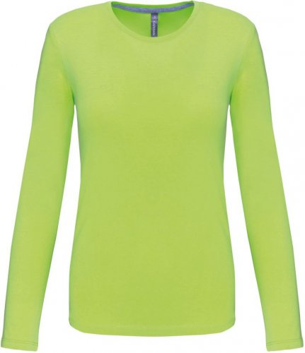 Dámské tričko s dlouhým rukávem - Velikost: XL, Barva: lime green