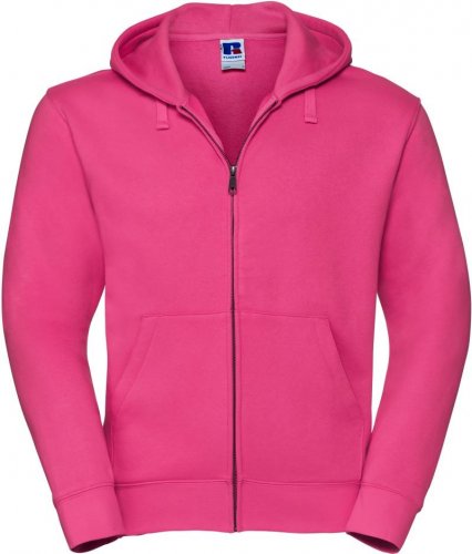 Pánská mikina s kapucí a zipem Authentic - Velikost: L, Barva: pink