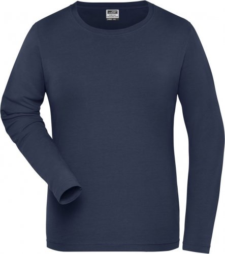 Dámské elast. tričko, dl. rukáv - Velikost: 4XL, Barva: dark grey